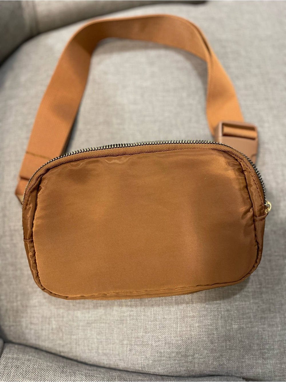 Compact Tan brown belt Bag for Women